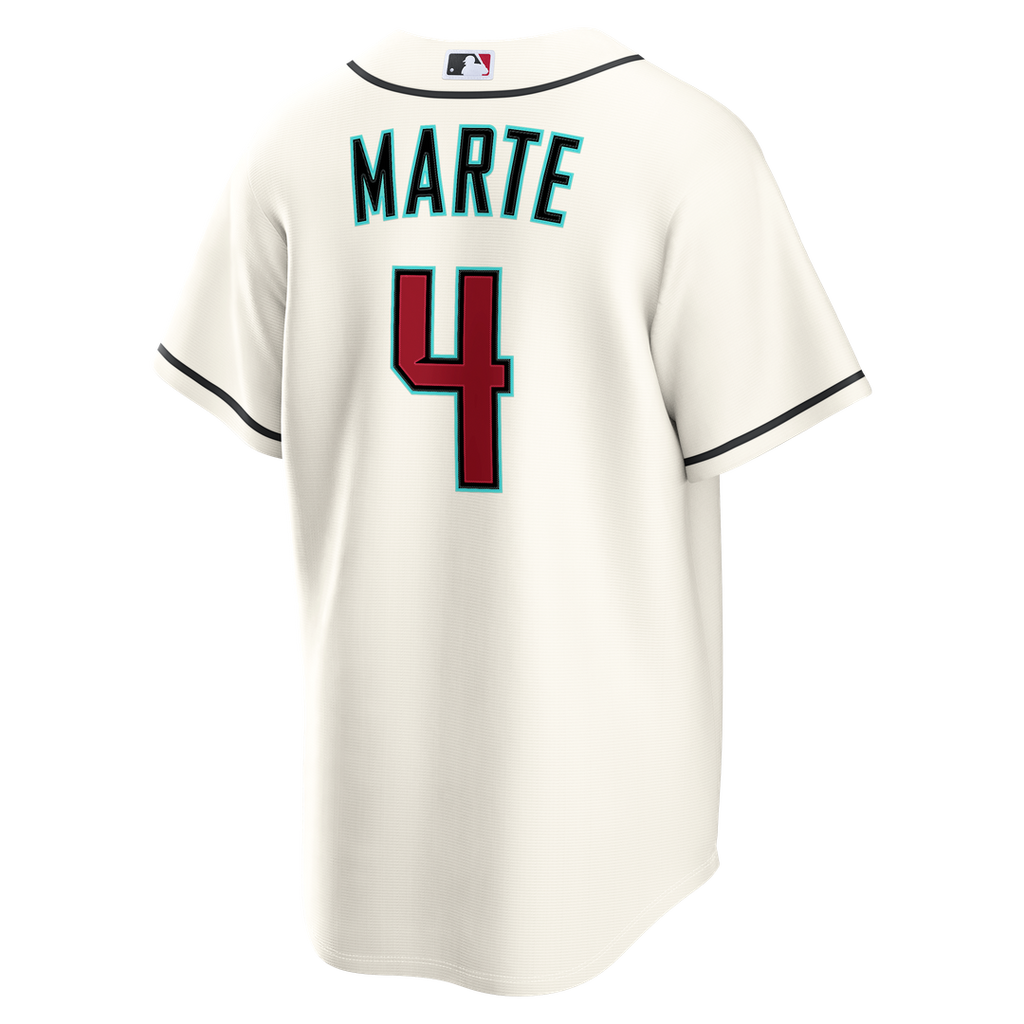 Arizona Diamondbacks Ketel Marte Nike Cream Home Replica Jersey product image 3, provided for visual reference and product