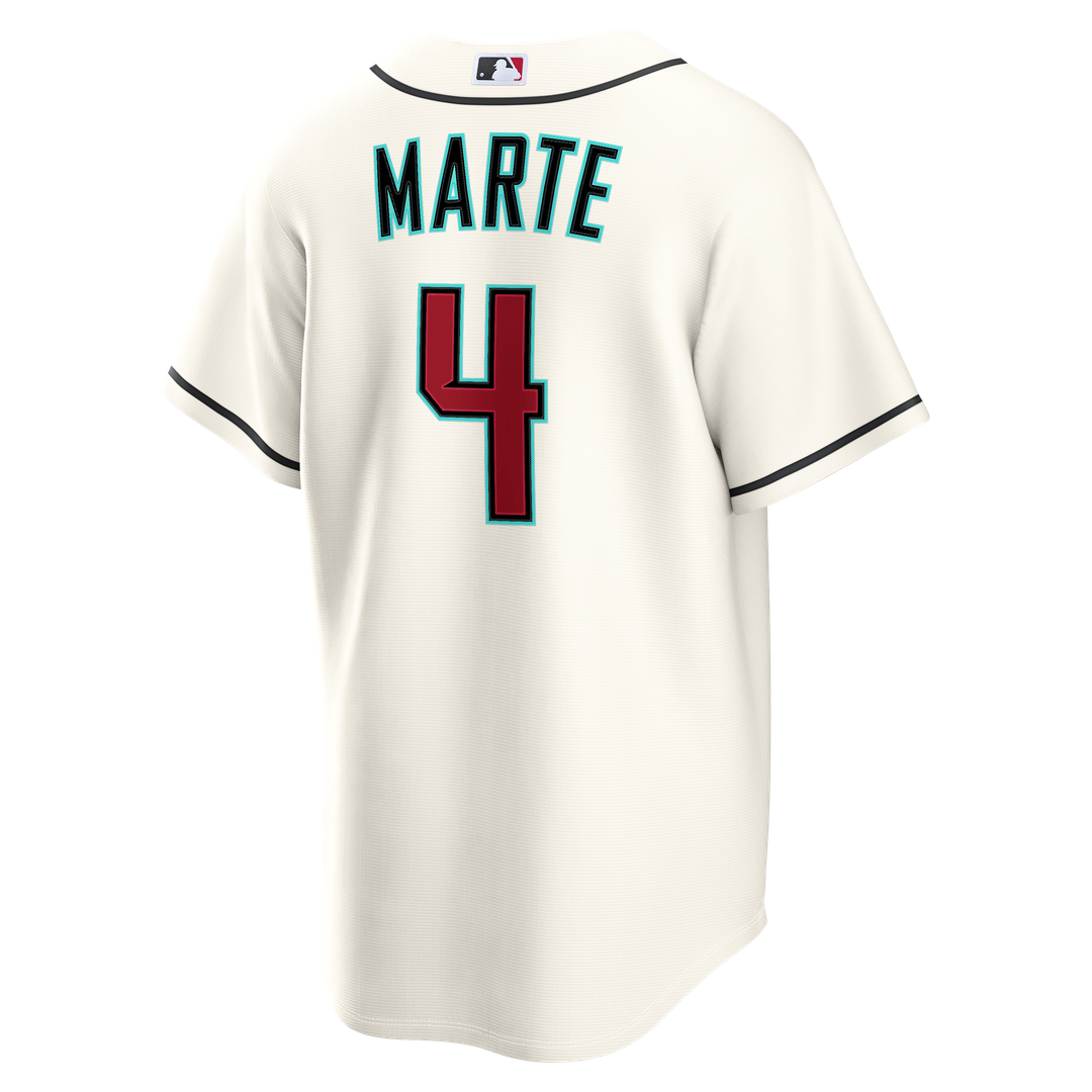 Arizona Diamondbacks Ketel Marte Nike Cream Home Replica Jersey product image 3, provided for visual reference and product