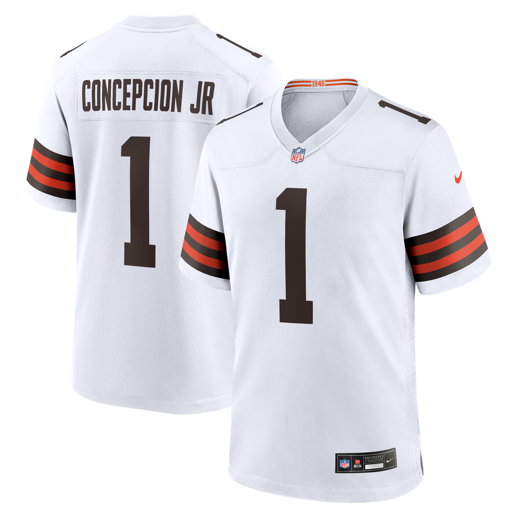 Cleveland Browns KC Concepcion Jr. Nike White Game Jersey product image 4, provided for visual reference and product detail
