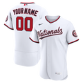 Washington Nationals Nike White Home Authentic Custom Jersey product image 1, provided for visual reference and product