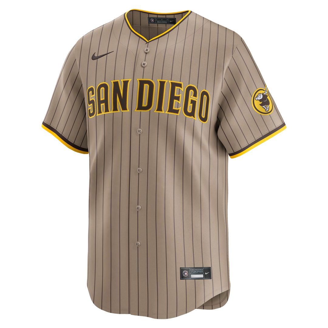 San Diego Padres Fernando Tatis Jr. Nike Khaki Alternate Limited Player Jersey product image 2, provided for visual