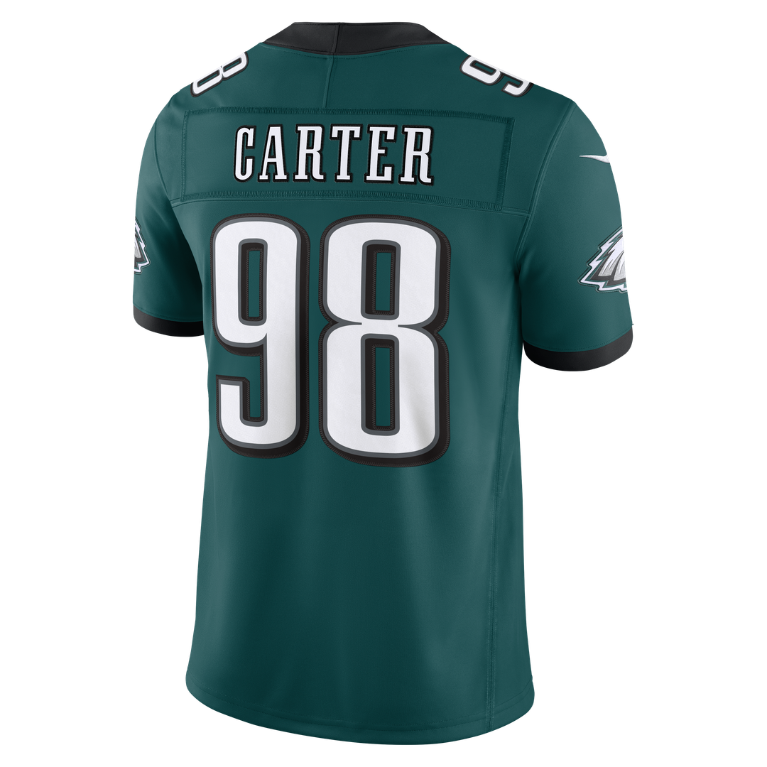 Philadelphia Eagles Jalen Carter Nike Midnight Green Team Vapor F.U.S.E. Stitched Limited Jersey product image 6, provided