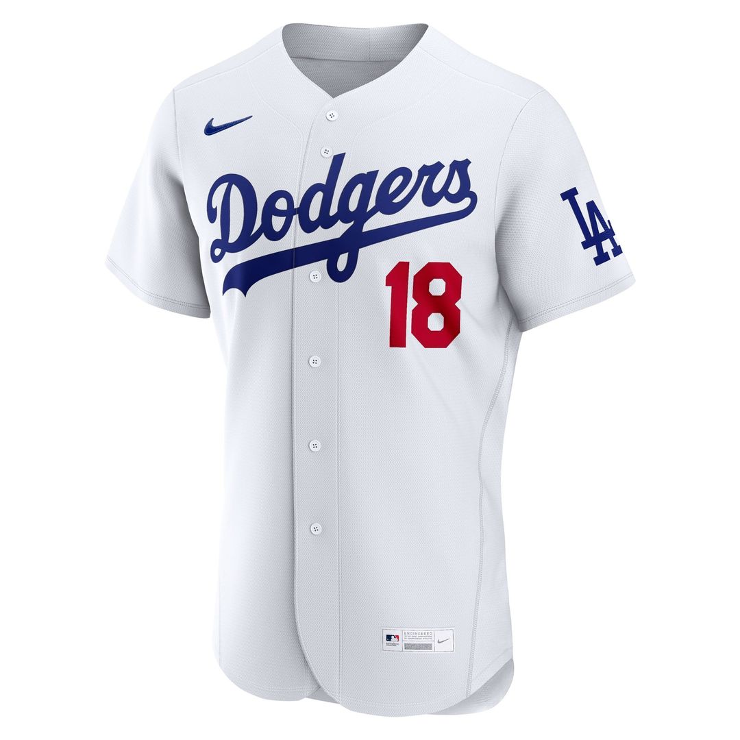 Los Angeles Dodgers Yoshinobu Yamamoto Nike White Home Authentic Jersey product image 2, provided for visual reference and