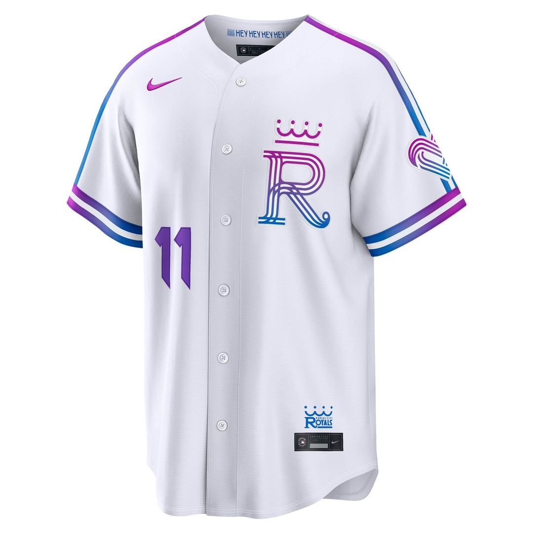 Kansas City Royals Maikel Garcia Nike White 2026 City Connect Stadium Jersey product image 2, provided for visual reference
