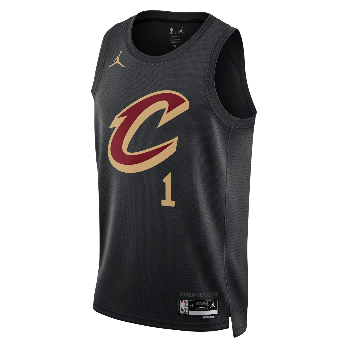 Cleveland Cavaliers Jordan Brand Statement Edition Swingman Jersey - Black - James Harden - Unisex product image 3, provided