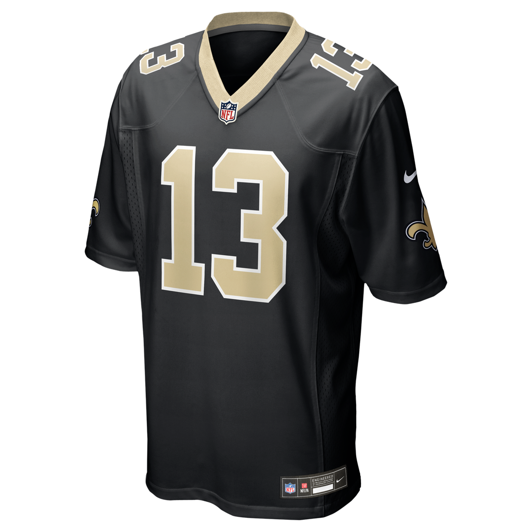 New Orleans Saints Velus Jones Jr. Nike Black Team Game Jersey product image 2, provided for visual reference and product