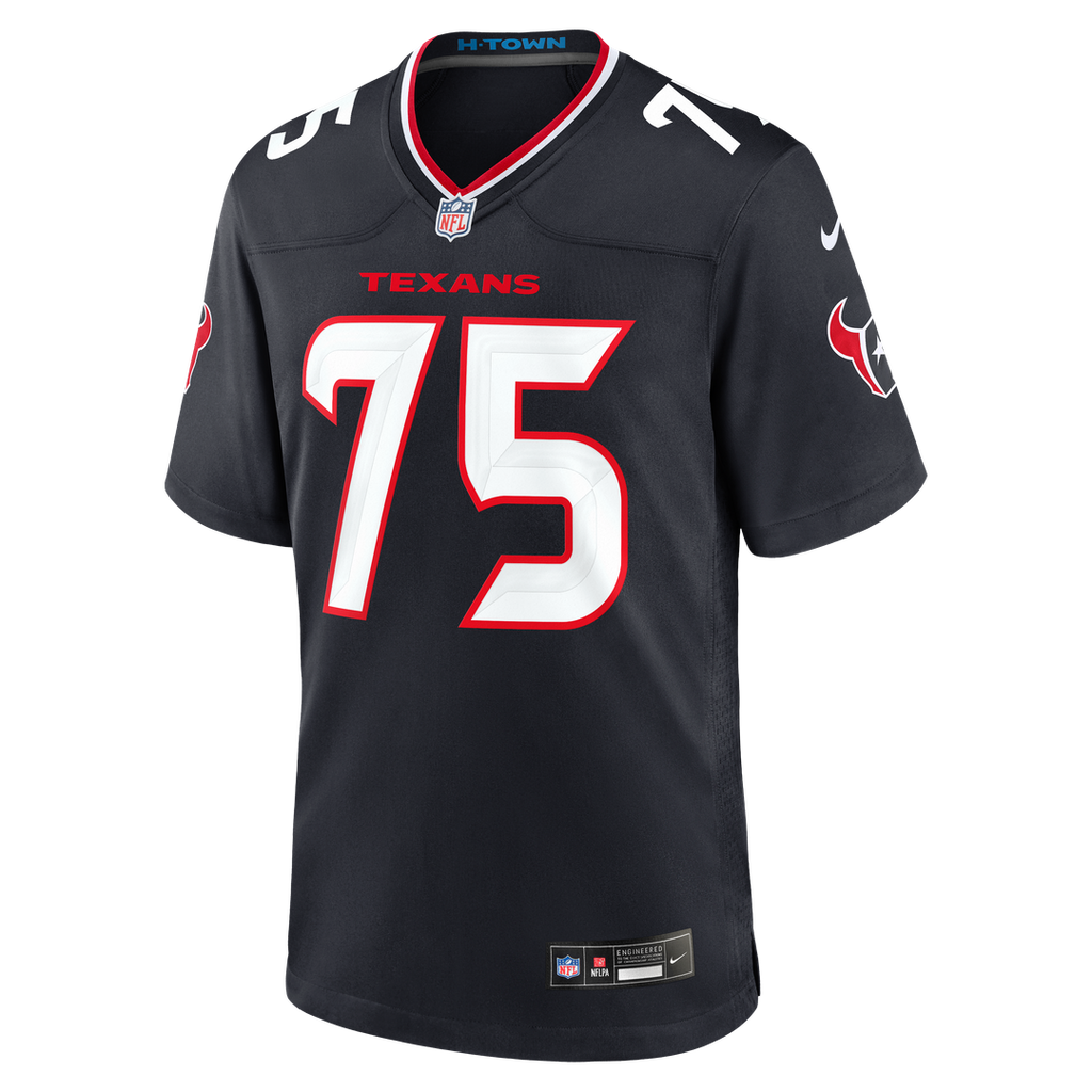 Houston Texans Wyatt Teller Nike Navy Team Game Jersey product image 2, provided for visual reference and product detail