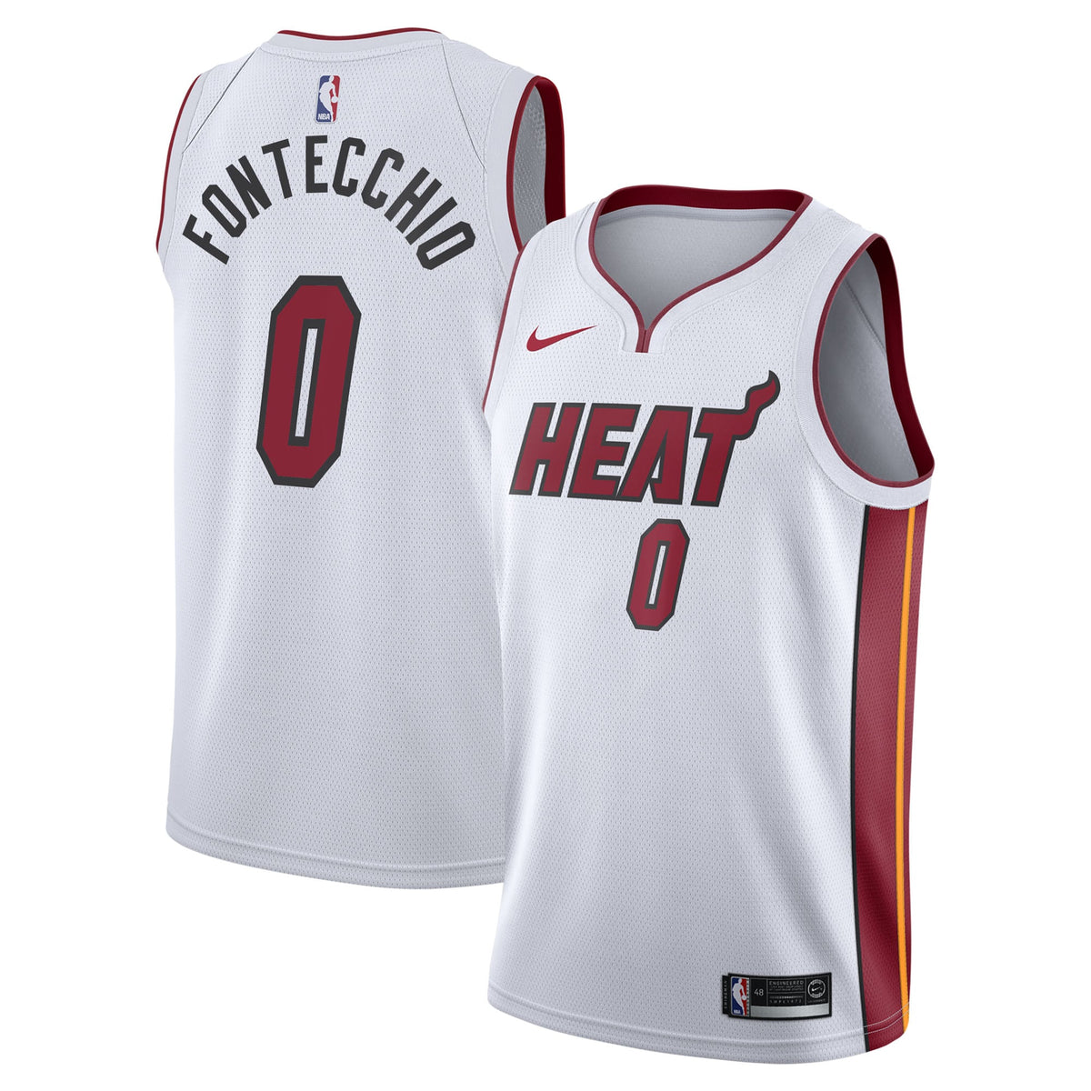 Miami Heat Nike Association Edition Swingman Jersey - White - Simone Fontecchio - Youth product image 1, provided for visual