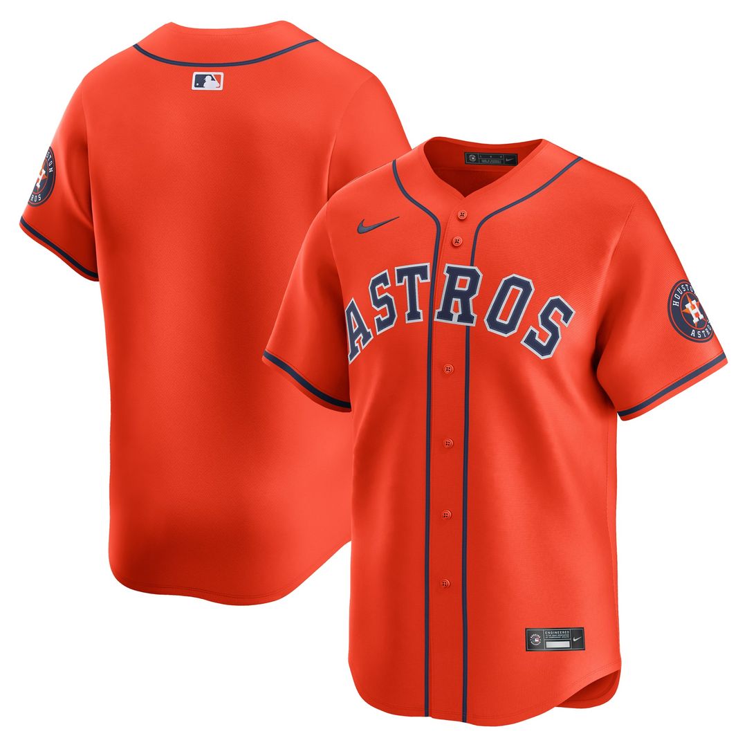 Houston Astros Nike Orange Alternate Limited Jersey product image 4, provided for visual reference and product detail review