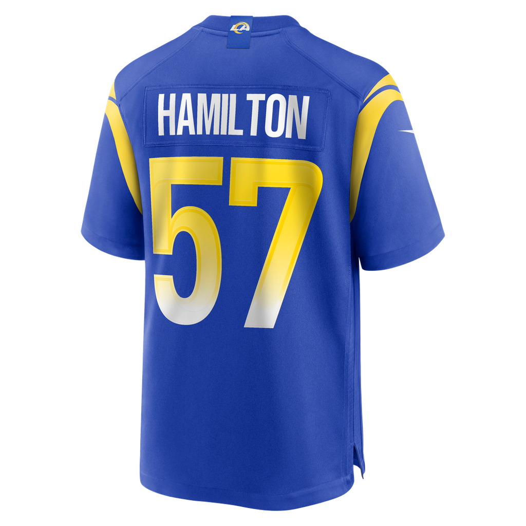 Los Angeles Rams Ty Hamilton Nike Royal Team Game Jersey product image 3, provided for visual reference and product detail