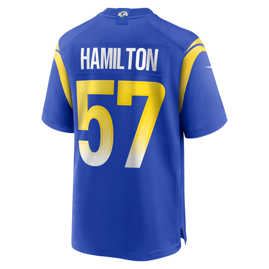 Los Angeles Rams Ty Hamilton Nike Royal Team Game Jersey product image 3, provided for visual reference and product detail