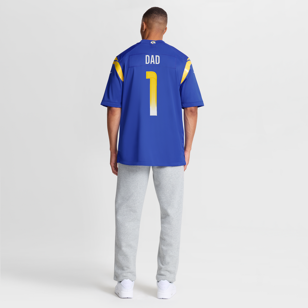 Los Angeles Rams Number 1 Dad Nike Royal Game Jersey product image 8, provided for visual reference and product detail review