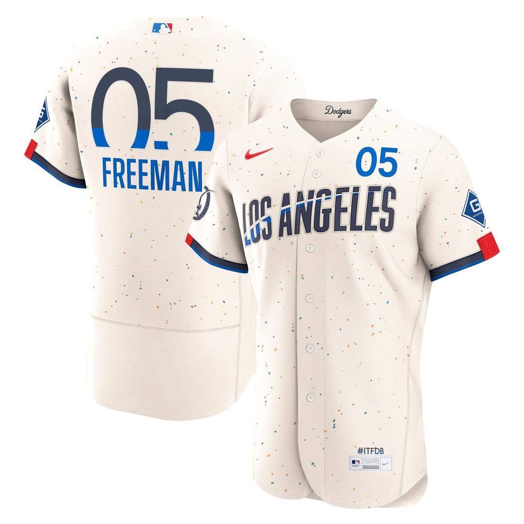 Los Angeles Dodgers Freddie Freeman Nike Cream City Connect Authentic Sponsor Patch Jersey product image 1, provided for
