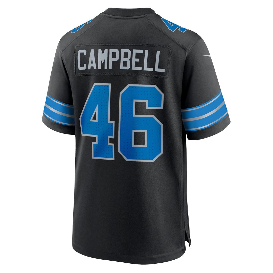 Detroit Lions Jack Campbell Nike Black 2nd Alternate Game Jersey product image 9, provided for visual reference and product
