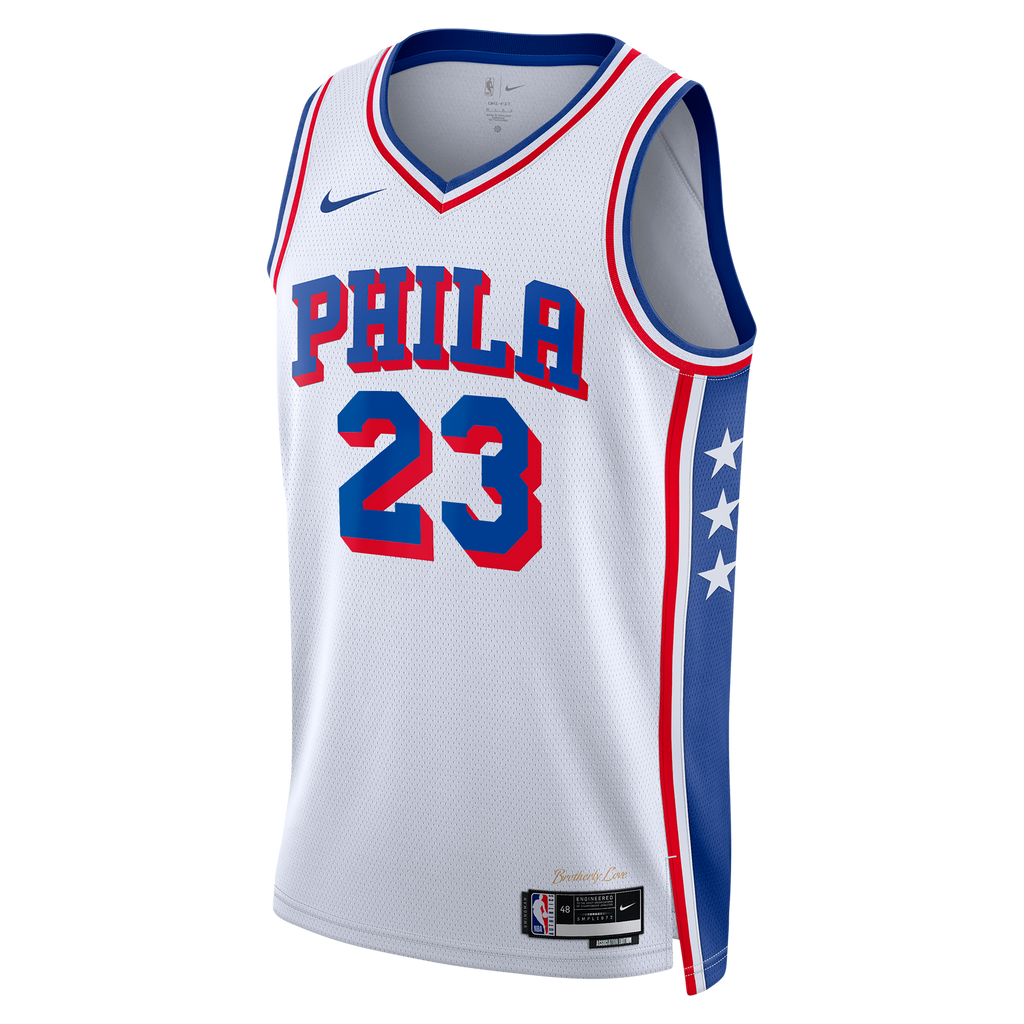 Philadelphia 76ers Nike Association Edition Swingman Jersey - White - Lebron James - Unisex product image 3, provided for