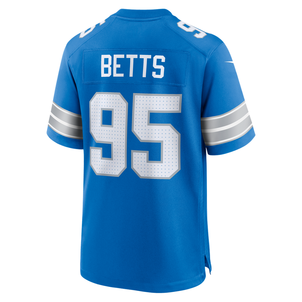 Detroit Lions Mathieu Betts Nike Blue Game Jersey product image 3, provided for visual reference and product detail review