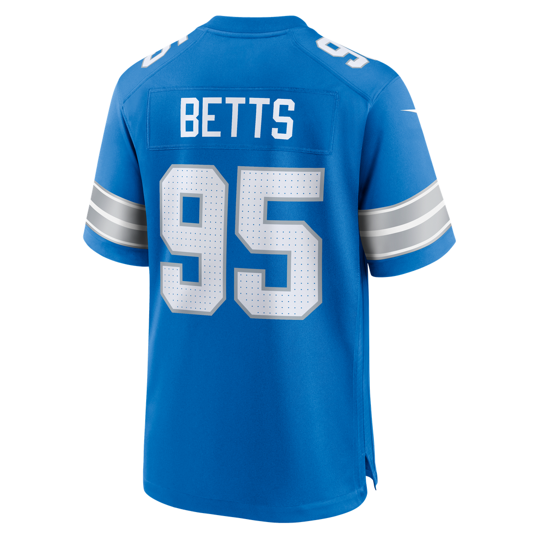 Detroit Lions Mathieu Betts Nike Blue Game Jersey product image 3, provided for visual reference and product detail review