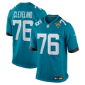 Jacksonville Jaguars Ezra Cleveland Nike Teal Game Jersey product image 1, provided for visual reference and product detail