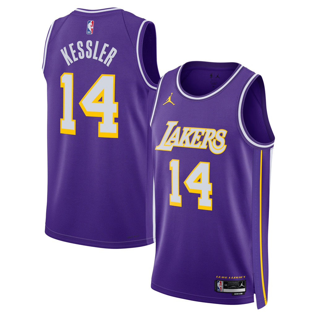 Los Angeles Lakers Jordan Brand Statement Edition Jersey - Purple - Walker Kessler - Unisex product image 2, provided for