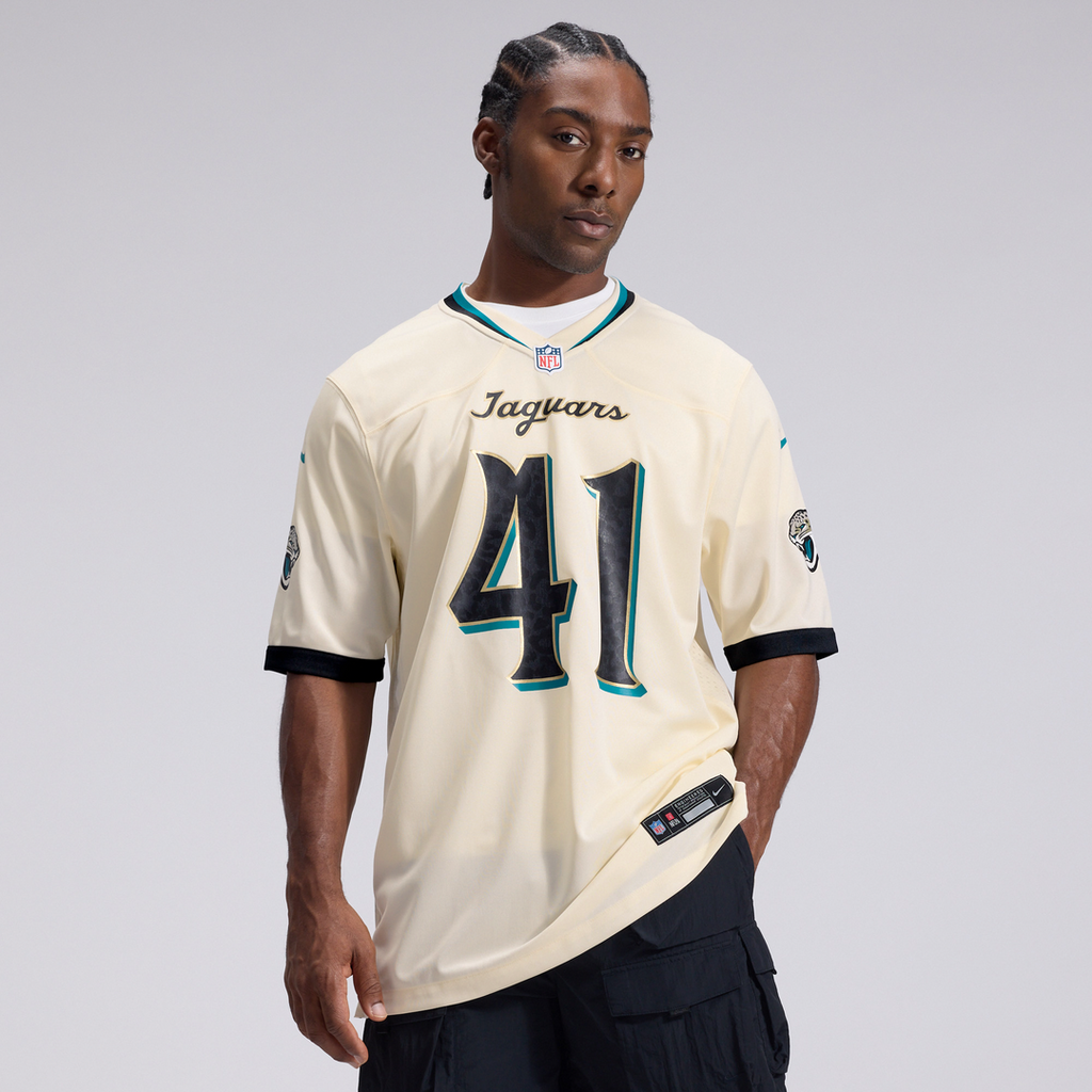 Jacksonville Jaguars Josh Hines-Allen Nike Natural 2026 Rivalries Collection Game Jersey product image 2, provided for