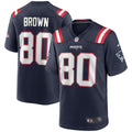 New England Patriots Troy Brown Nike Navy Game Retired Player Jersey product image 1, provided for visual reference and