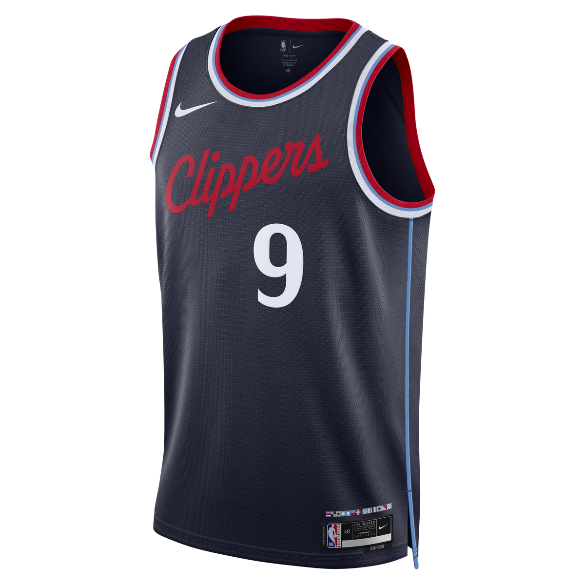 Los Angeles Clippers Nike Replica Icon Edition Swingman Jersey - Navy - Bennedict Mathurin - Unisex product image 3,