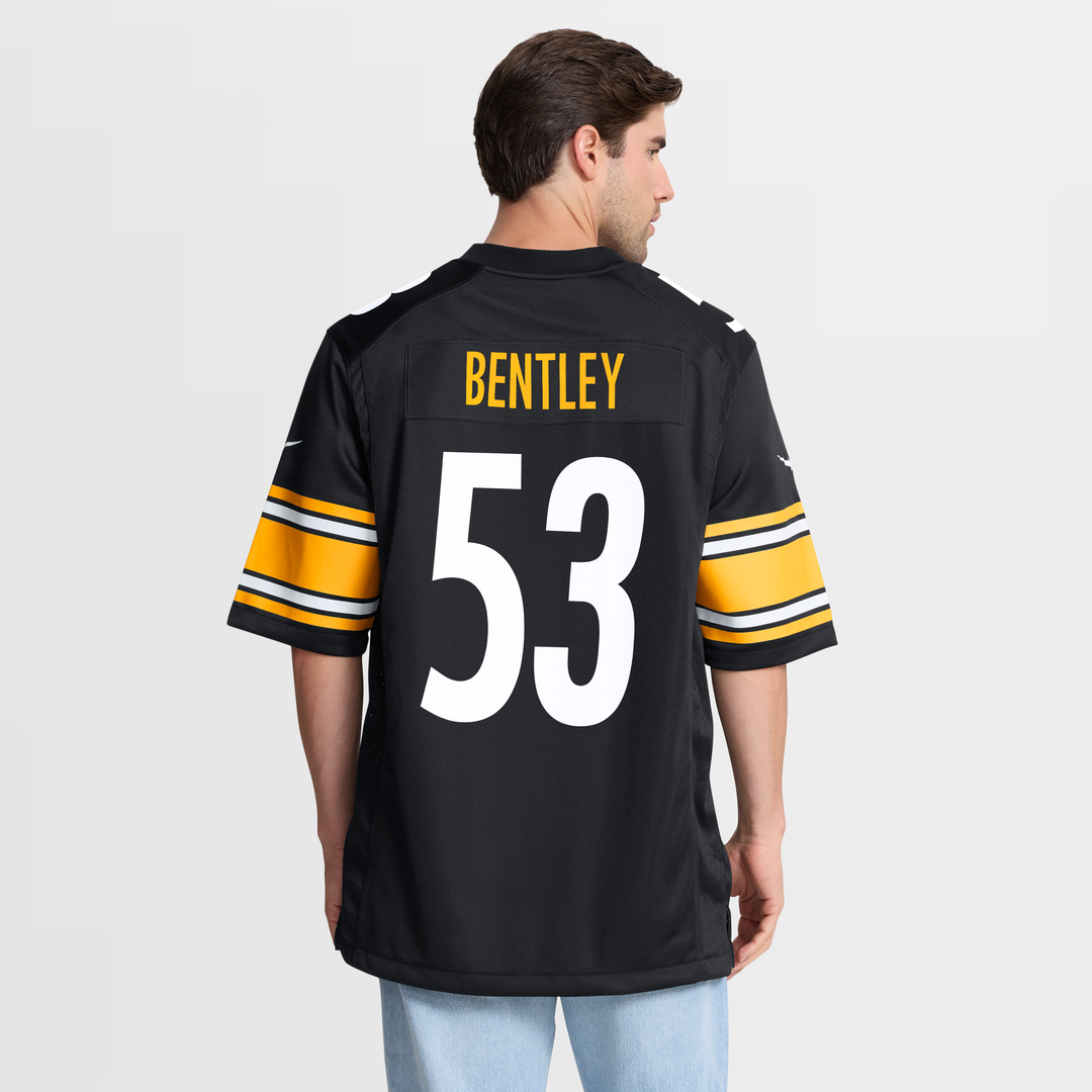 Pittsburgh Steelers JaWhaun Bentley Nike Black Team Game Jersey product image 5, provided for visual reference and product