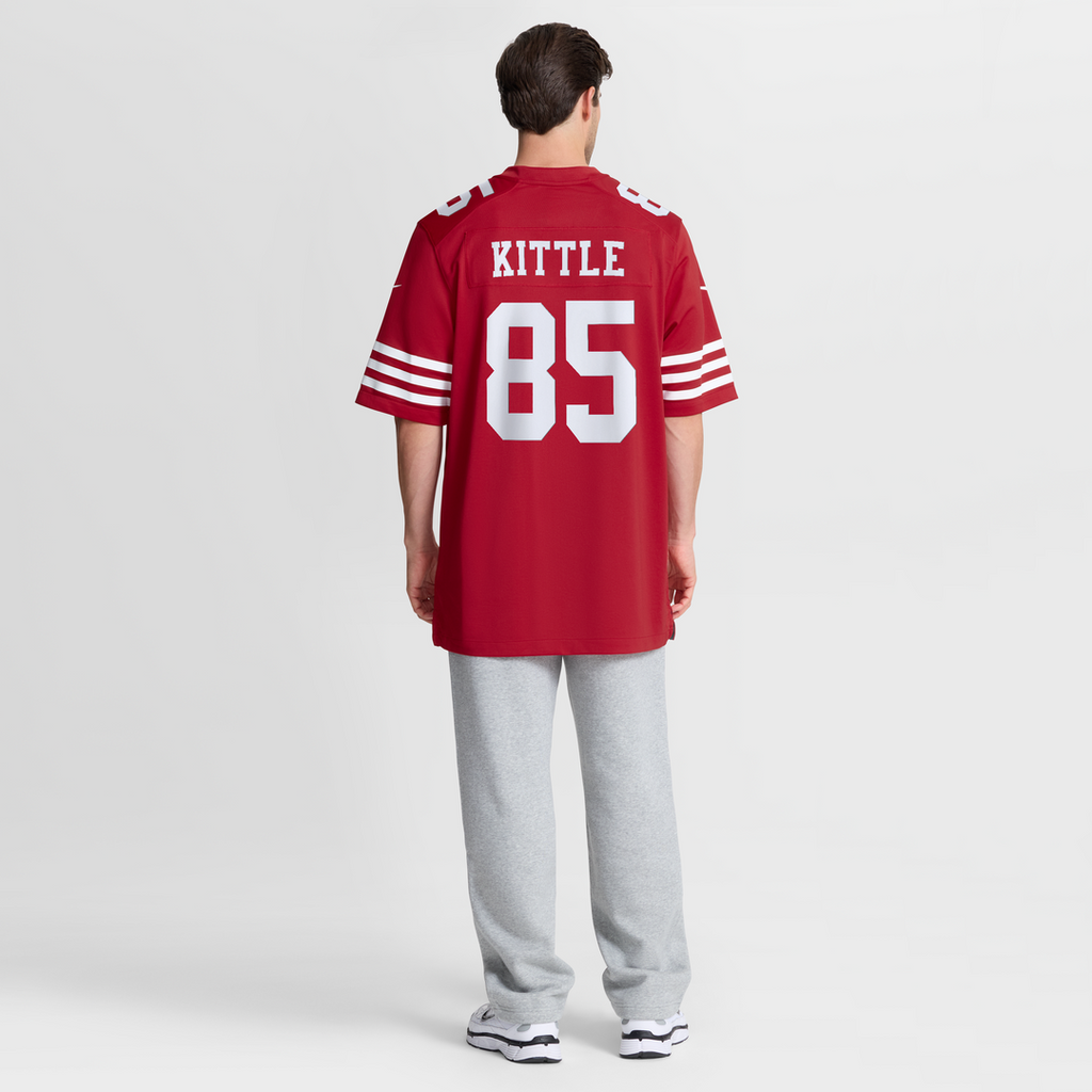 San Francisco 49ers George Kittle Nike Scarlet 80th Anniversary Game Jersey product image 3, provided for visual reference