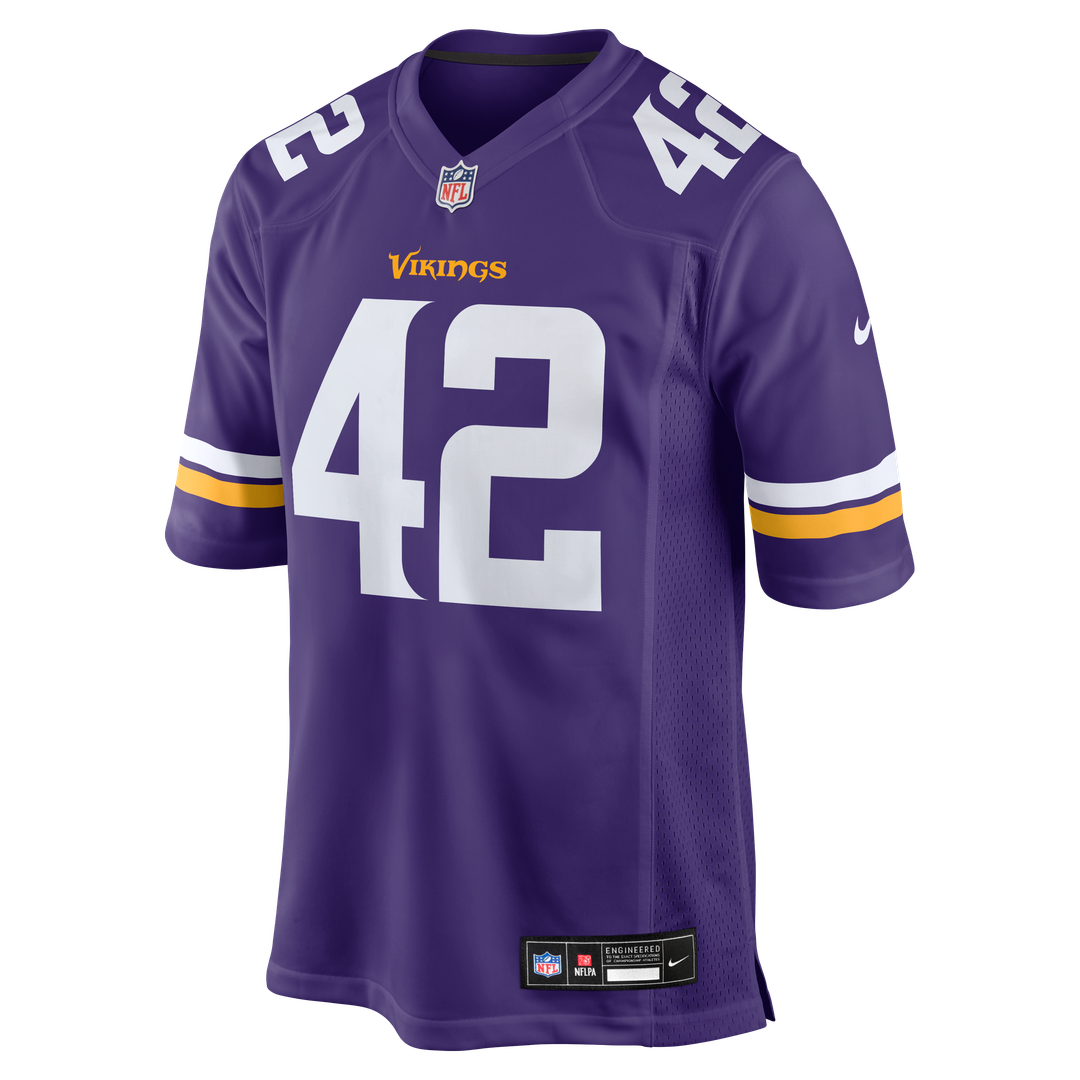 Minnesota Vikings Andrew DePaola Nike Purple Game Jersey product image 2, provided for visual reference and product detail