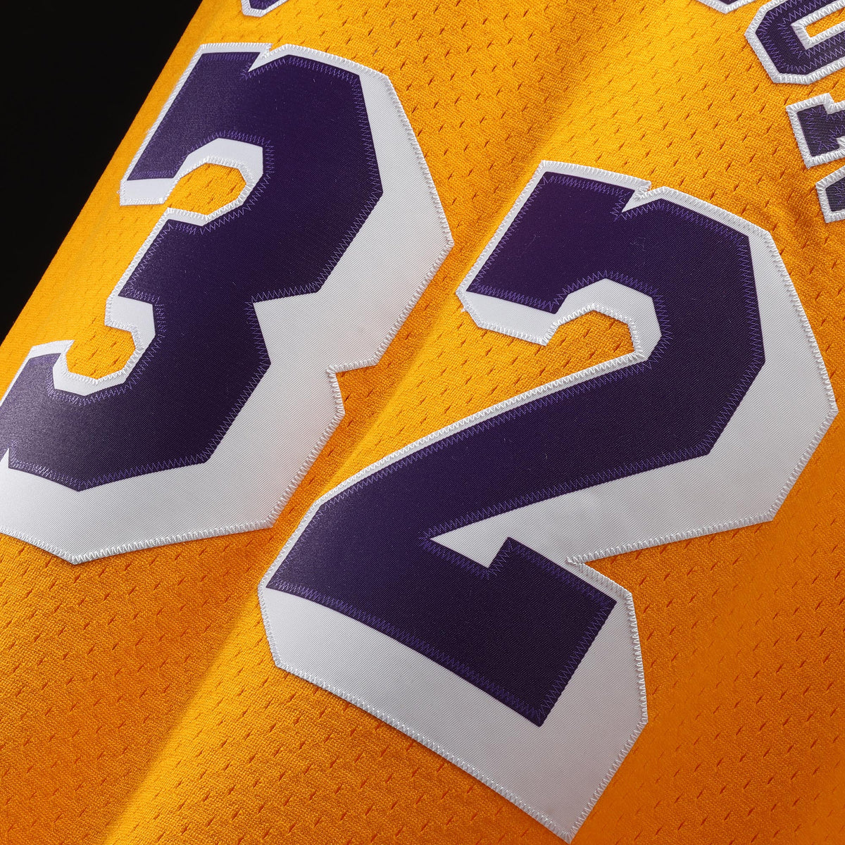 Mitchell & Ness Magic Johnson Gold Los Angeles Lakers 1984-85 Hardwood Classics Swingman Jersey product image 6, provided