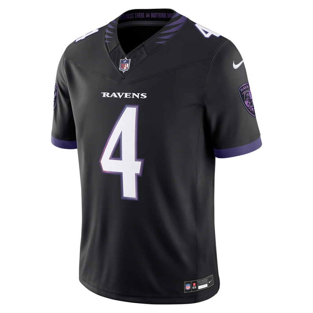 Baltimore Ravens Zay Flowers Nike Black Alternate Alternate Vapor F.U.S.E. Stitched Limited Jersey product image 2, provided