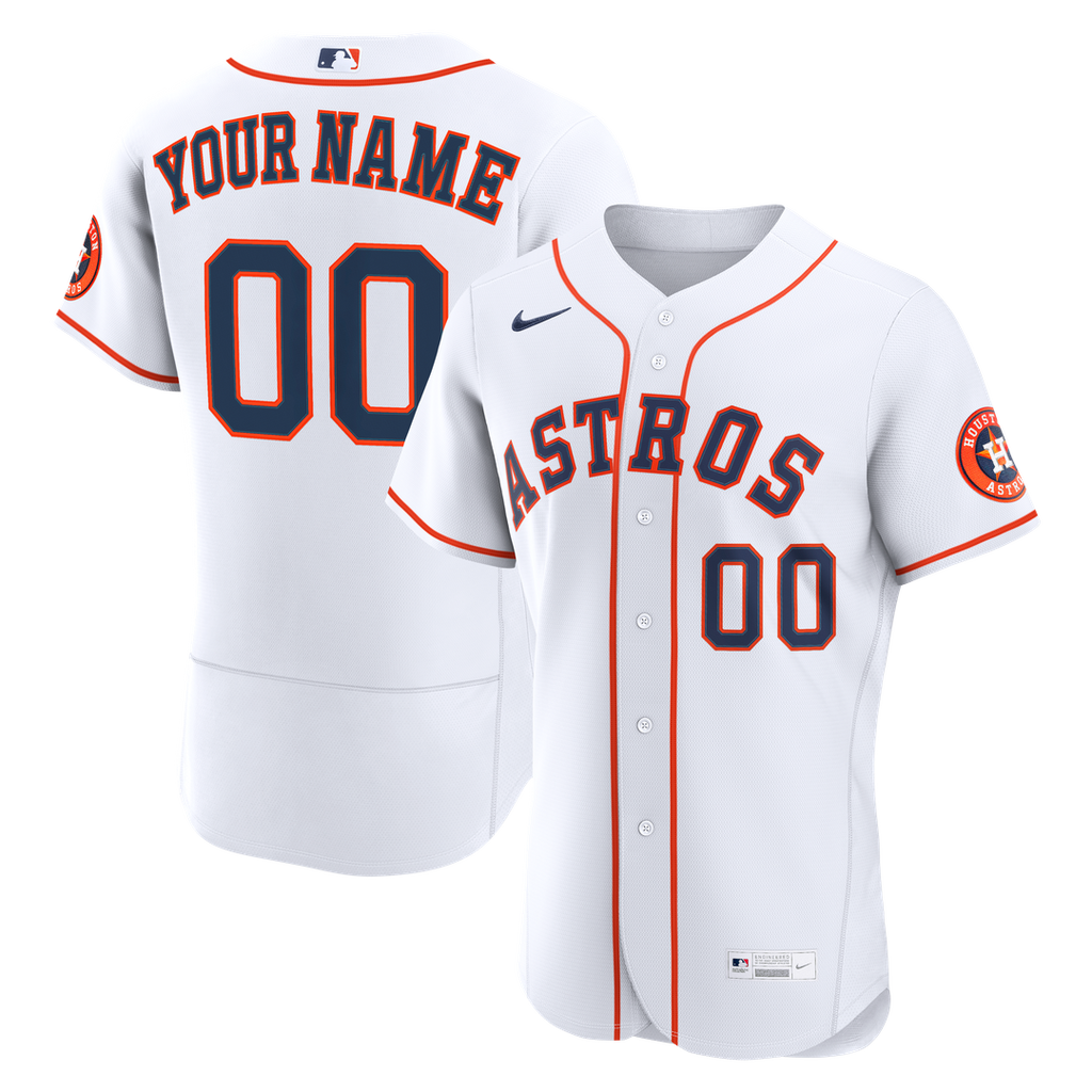 Houston Astros Nike White Home Authentic Custom Jersey product image 1, provided for visual reference and product detail
