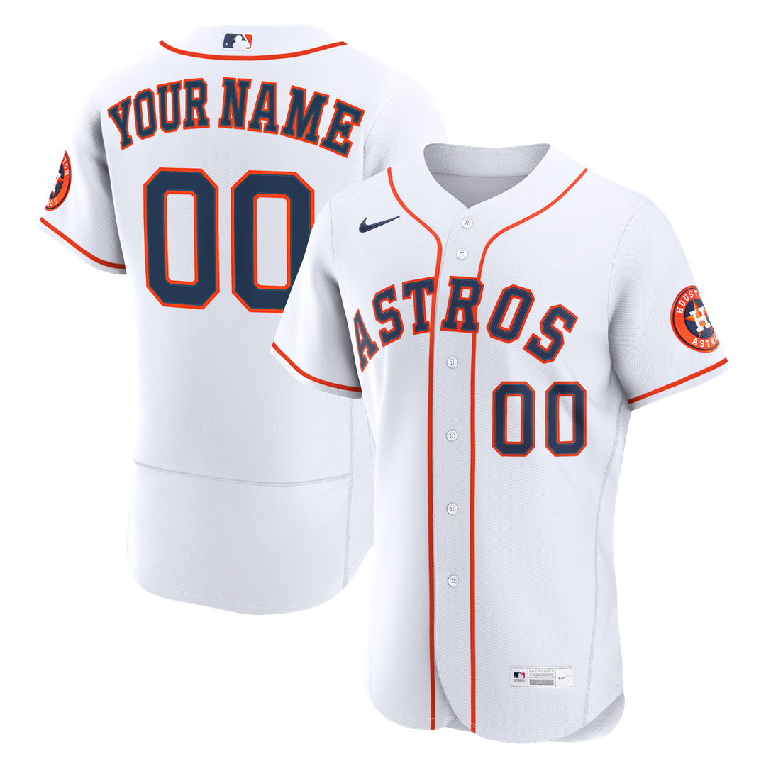 Houston Astros Nike White Home Authentic Custom Jersey product image 1, provided for visual reference and product detail