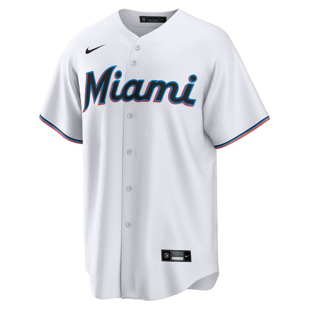 Miami Marlins Graham Pauley Nike White Home Replica Jersey product image 2, provided for visual reference and product detail