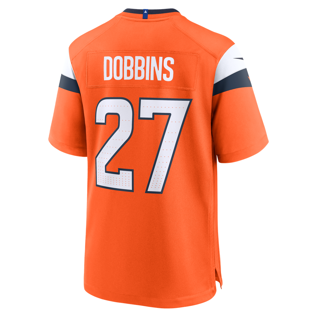 Denver Broncos J.K. Dobbins Nike Orange Team Game Jersey product image 3, provided for visual reference and product detail