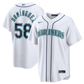 Seattle Mariners Seranthony Domínguez Nike White Home Replica Jersey product image 1, provided for visual reference and