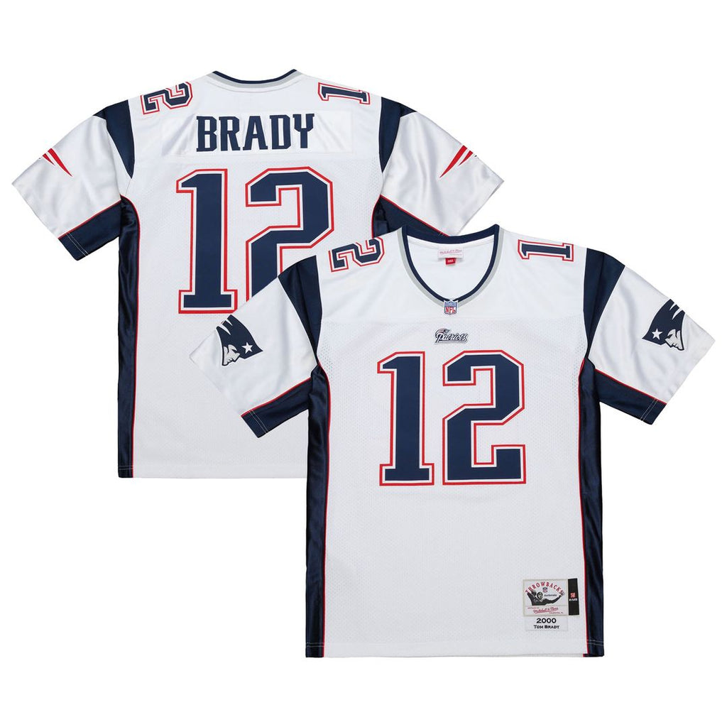 New England Patriots Tom Brady Mitchell & Ness Navy Super Bowl XXXVI Authentic Throwback Jersey product image 21, provided