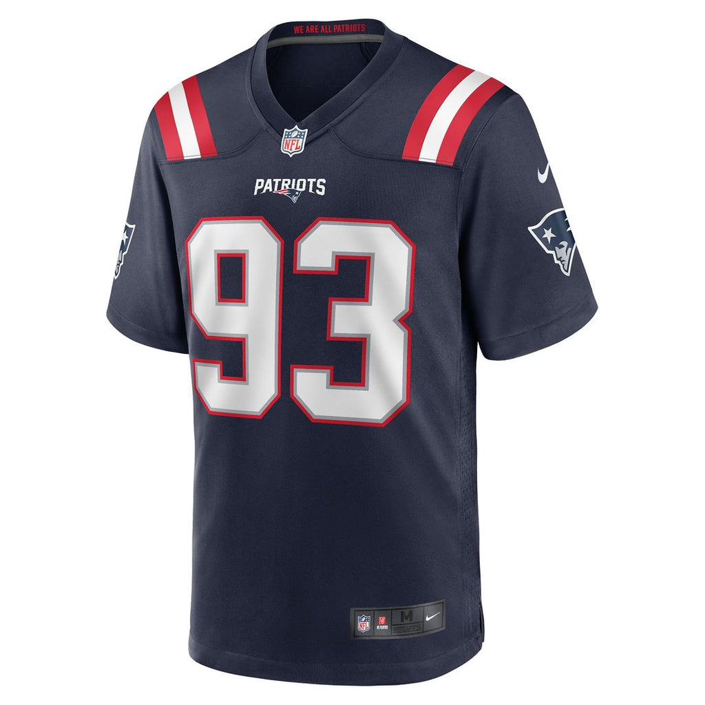 New England Patriots Richard Seymour Nike Navy Retired Player Game Jersey product image 2, provided for visual reference and