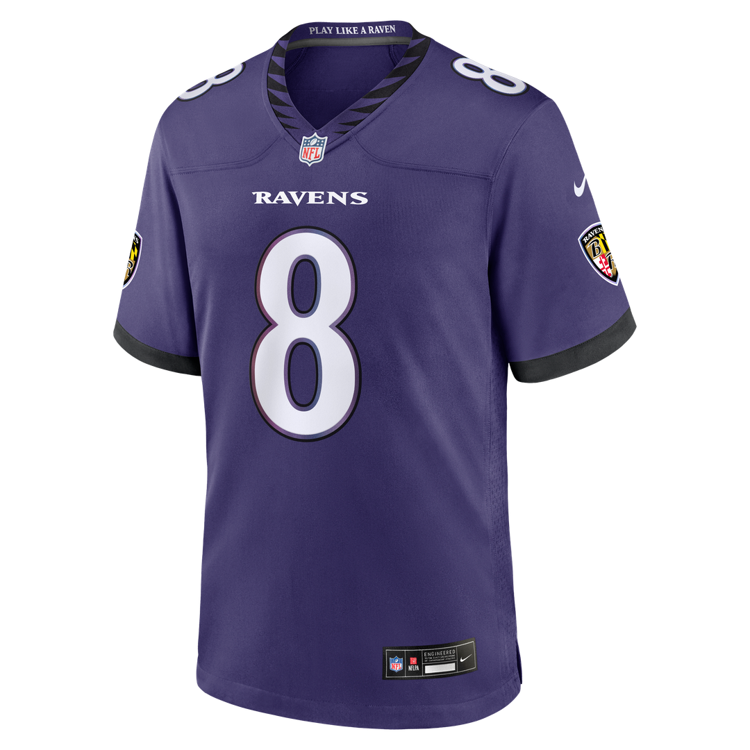Baltimore Ravens Lamar Jackson Nike Purple Team Game Jersey product image 6, provided for visual reference and product