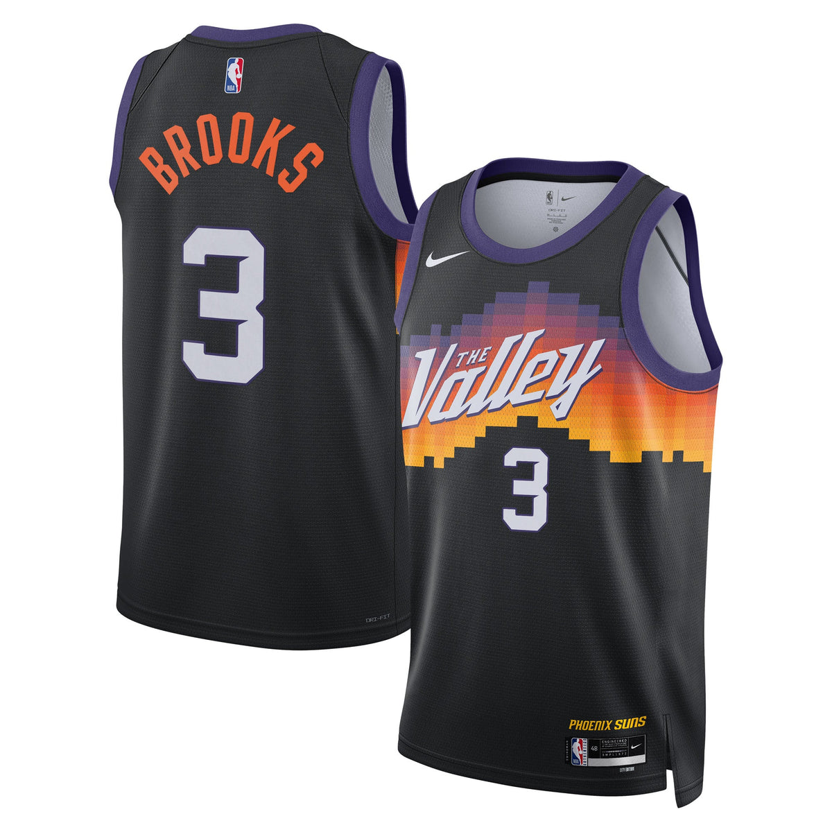 Phoenix Suns Nike 2025/26 City Edition Swingman Jersey - Black - Dillon Brooks - Unisex product image 1, provided for visual