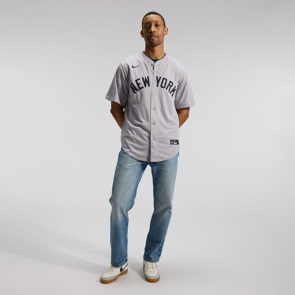 New York Yankees Gerrit Cole Nike Gray Road Replica Jersey product image 4, provided for visual reference and product detail