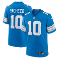 Detroit Lions Isiah Pacheco Nike Blue Team Game Jersey product image 1, provided for visual reference and product detail