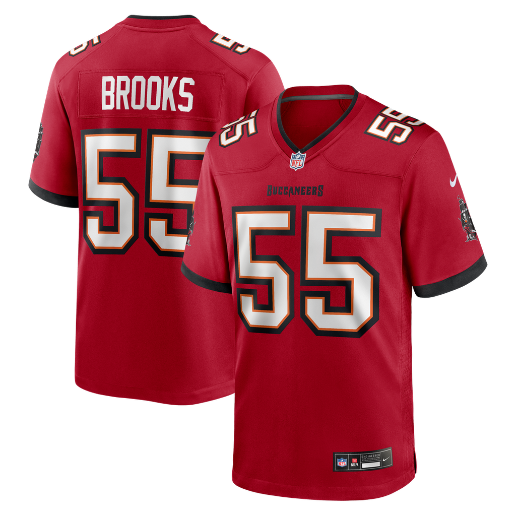 Tampa Bay Buccaneers Derrick Brooks Nike Red Game Retired Player Jersey product image 1, provided for visual reference and