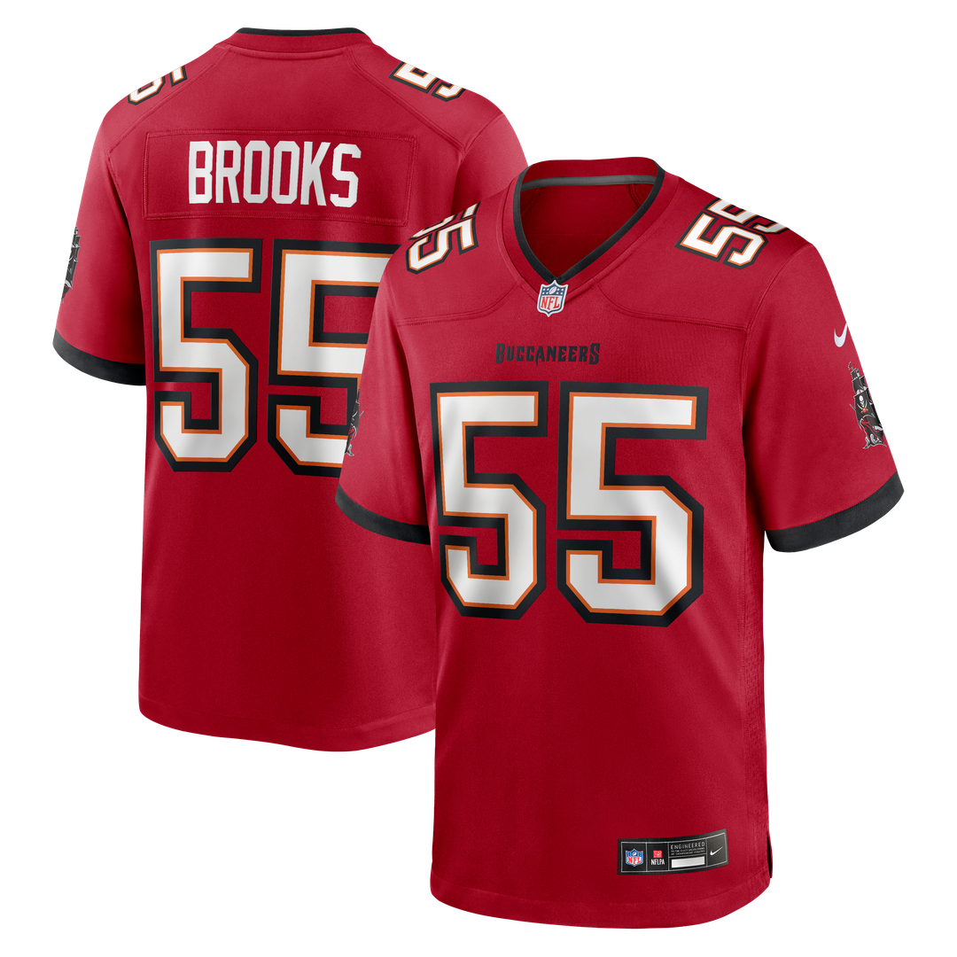 Tampa Bay Buccaneers Derrick Brooks Nike Red Game Retired Player Jersey product image 1, provided for visual reference and