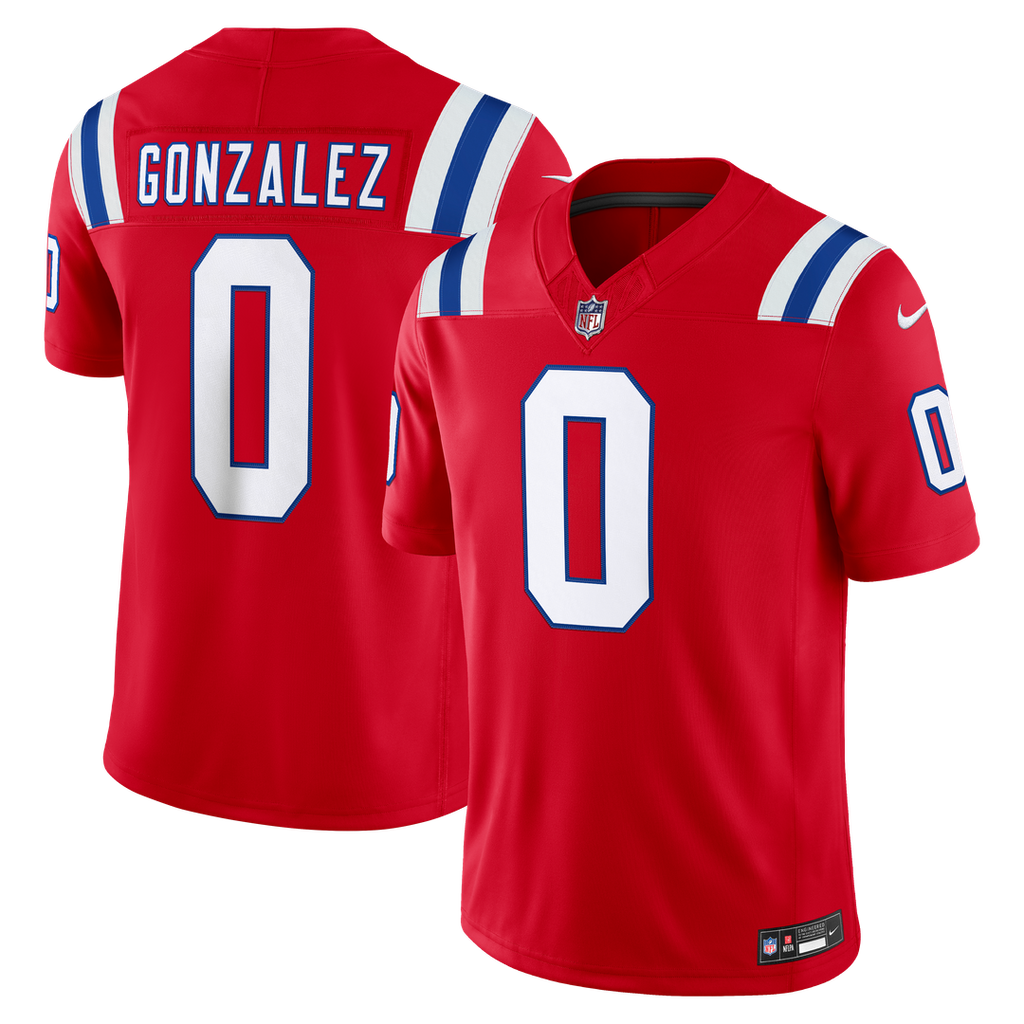 New England Patriots Christian Gonzalez Nike White Vapor F.U.S.E. Stitched Limited Jersey product image 10, provided for