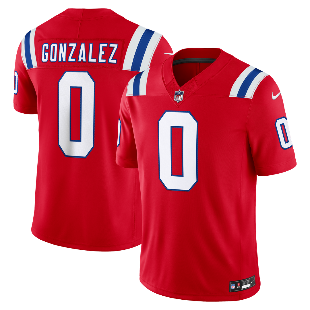 New England Patriots Christian Gonzalez Nike White Vapor F.U.S.E. Stitched Limited Jersey product image 10, provided for