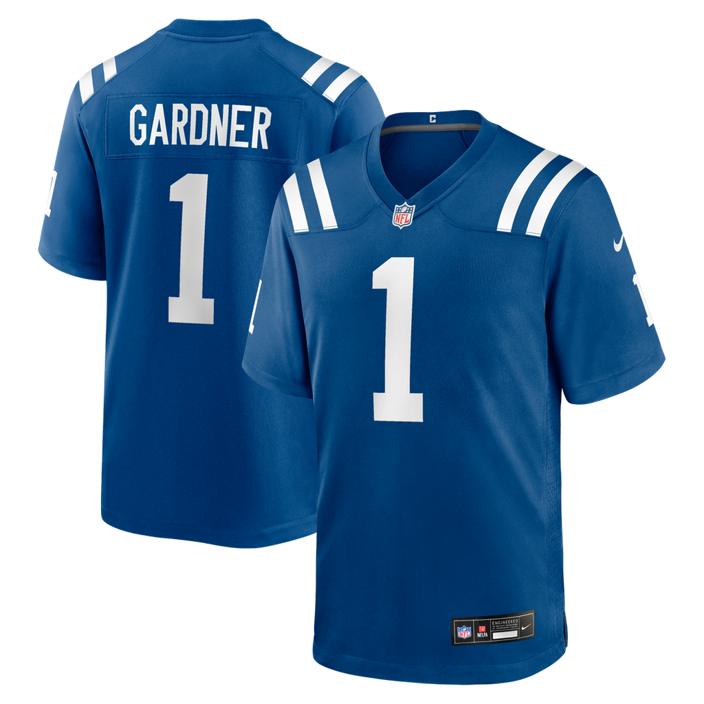 Indianapolis Colts Ahmad Sauce Gardner Nike Royal Team Game Jersey product image 9, provided for visual reference and
