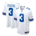 Dallas Cowboys George Pickens Nike White Game Jersey product image 1, provided for visual reference and product detail review