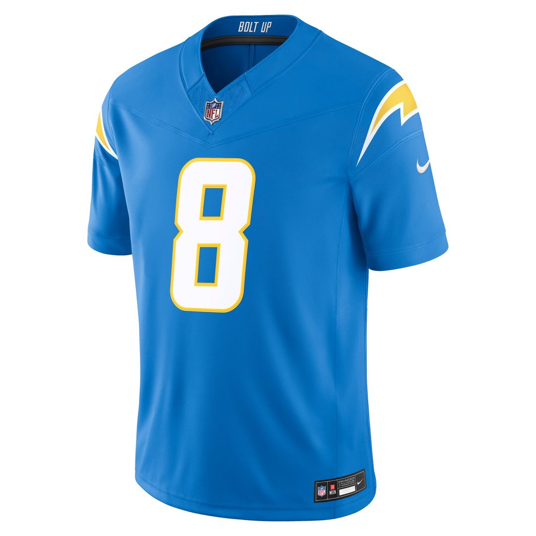 Los Angeles Chargers Omarion Hampton Nike Powder Blue Team Vapor F.U.S.E. Stitched Limited Jersey product image 2, provided