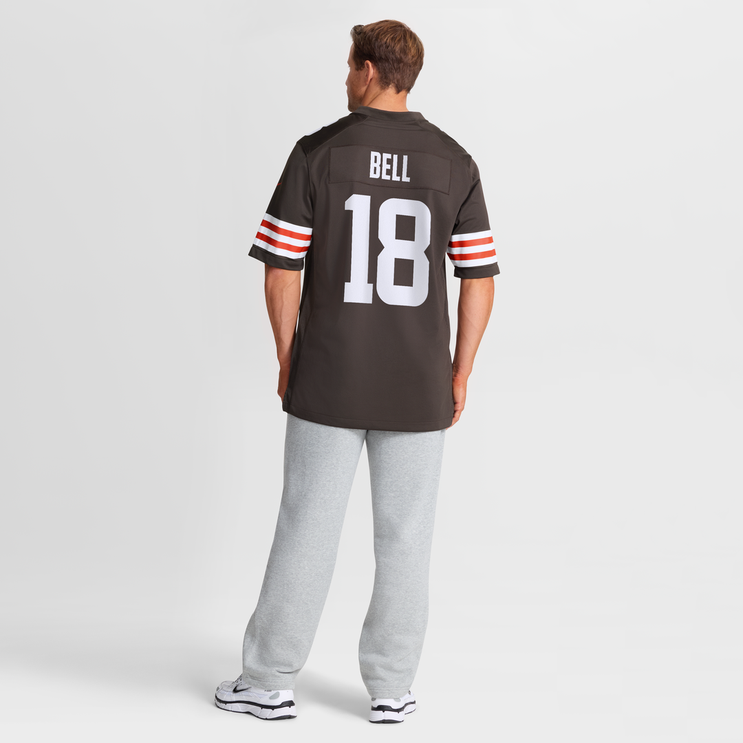 Cleveland Browns David Bell Nike Brown Game Jersey product image 8, provided for visual reference and product detail review